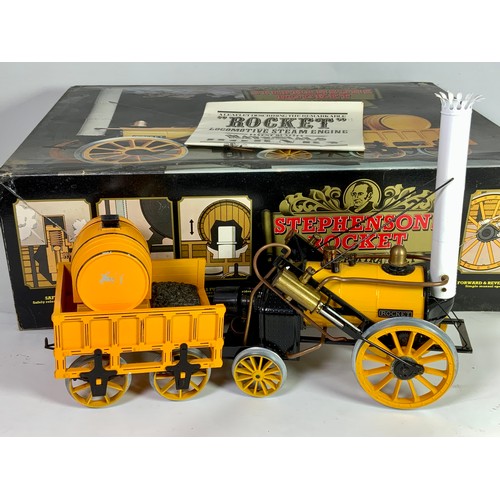 284 - HORNBY 3.5 INCH LIVE STEAM MODEL OF STEPHENSONS ROCKET, BOXED