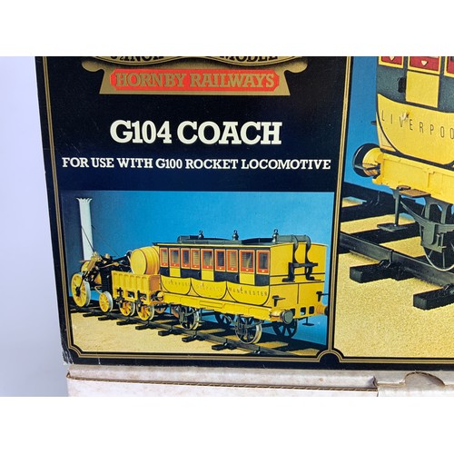 285 - HORNBY BOXED G104 LIVERPOOL & MANCHESTER COACH, 3.5 INCH GAUGE COACH