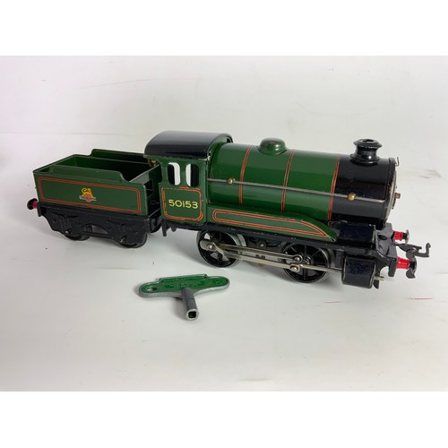 273 - HORNBY 0 GAUGE A BOXED NO 51 LOCOMOTIVE & TENDER, 50153