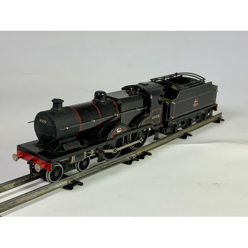 282 - A BASSETT LOWKE, ELECTRIC 0 GAUGE EX LMS COMPOUND LOCOMOTIVE, BR LINED BLACK WITH EARLY EMBLEM, 4110... 