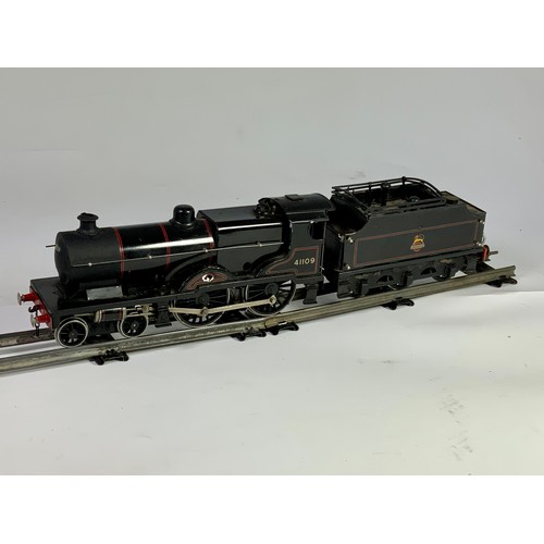 282 - A BASSETT LOWKE, ELECTRIC 0 GAUGE EX LMS COMPOUND LOCOMOTIVE, BR LINED BLACK WITH EARLY EMBLEM, 4110... 