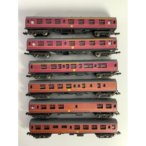 311 - LIMA, 6 U/B MK1 COACHES, ALL LM  MAROON