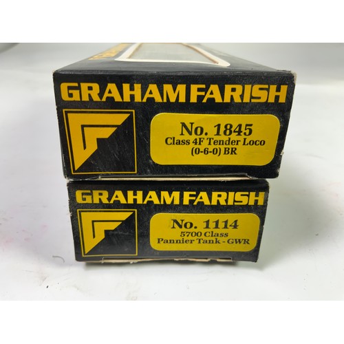 319 - GRAHAM FARISH, 2 BOXED N GAUGE LOCOMOTIVES, 1114 5700 PANNIER TANK, 1845 LMS 4F 44370, BOTH ADVISED ... 