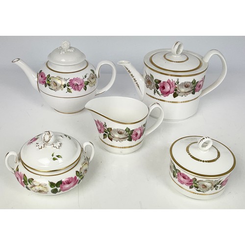 220 - ROYAL WORCESTER TEAWARE ROYAL GARDEN, COMPRISING 23 SAUCERS, 6 LARGE SAUCERS, 1 TEA POT, 1 COFFEE PO... 