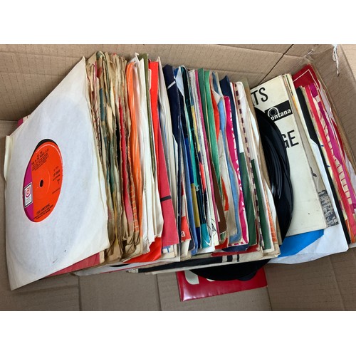 427 - RECORDS, BOX OF MIXED 7” SINGLES A GOOD SELECTION OF EARLY ROCK & ROLL RNR, PRESLEY, MUNGO JERRY ETC... 