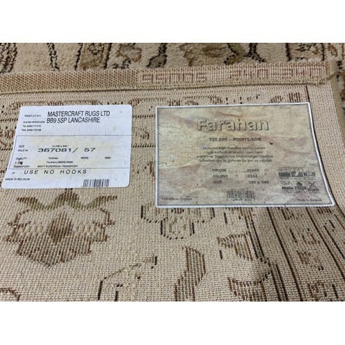 692 - LARGE  FARAHAM BEIGE CARPET 340cm x 240cm