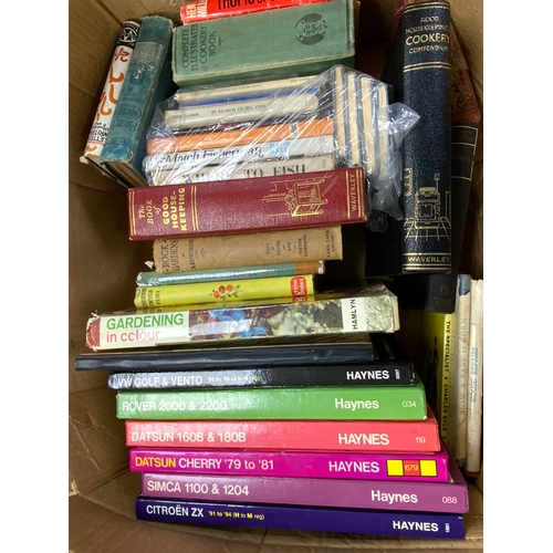 78 - ASSORTED BOOKS INC. HAYNES MANUALS, INTEREUROPE BL 1100 / 1300, FISHING BOOKS, ARTIFICIAL FLIES BY V... 