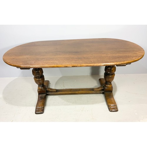 642 - OAK DINING TABLE 168cm LONG