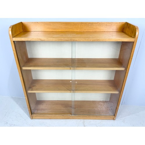 592 - GLAZED BOOKCASE 94cm TALL