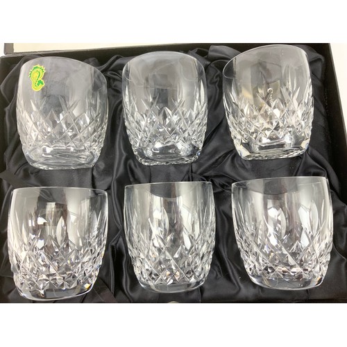 269 - WATERFORD CRYSTAL 6 WHISKEY TUMBLERS IN BOX