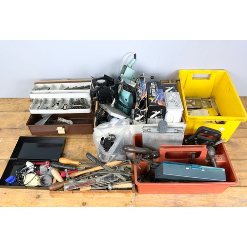 506 - LARGE QUANTITY OF MODELLING TOOLS INC HEAT GUNS, SCREWDRIVERS ETC