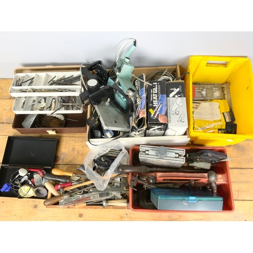 506 - LARGE QUANTITY OF MODELLING TOOLS INC HEAT GUNS, SCREWDRIVERS ETC