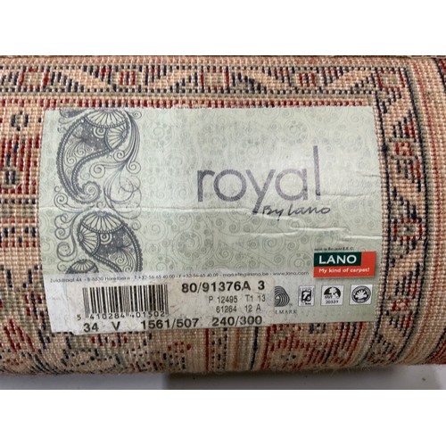 694 - ROYAL BY LANO RED GROUND RUG / CARPET 300cm x240cm