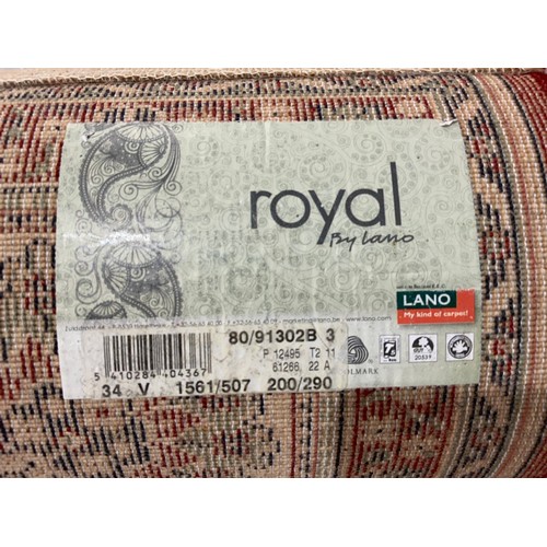 693 - ROYAL BY LANO RED GROUND RUG 290cm x 200cm