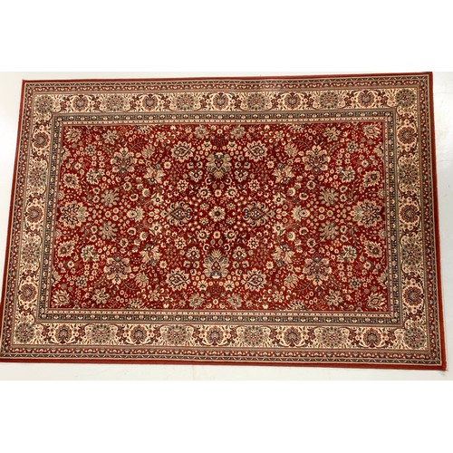 693 - ROYAL BY LANO RED GROUND RUG 290cm x 200cm