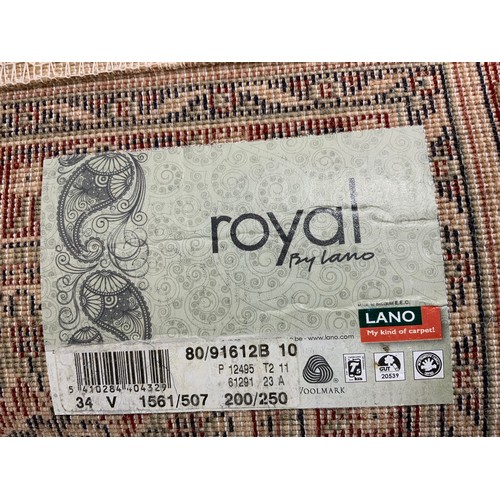 687 - ROYAL BY LANO RED GROUND RUG 250cm x 200cm