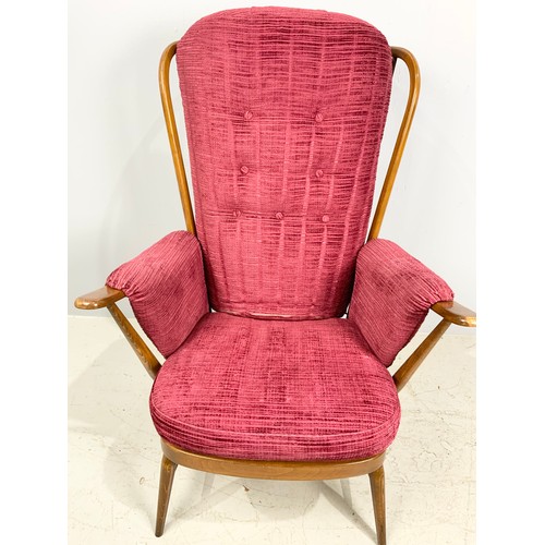 653 - ERCOL HIGH BACK LOUNGE CHAIR