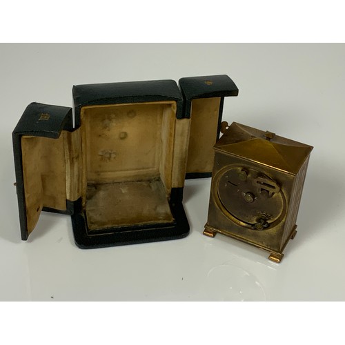 300 - SMALL CASED ZENITH 8 DAY CASED CARRIAGE CLOCK