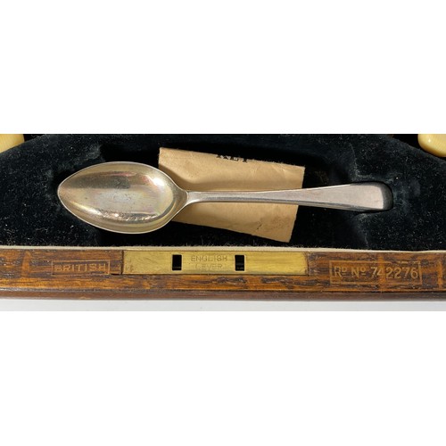 347 - 1950’S OAK CANTEEN OF PLATED CUTLERY AND CONTENTS