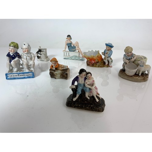 149 - GROUP OF PORCLAIN FIGUINES ETC INC CONTINENTAL TALLEST 15CM