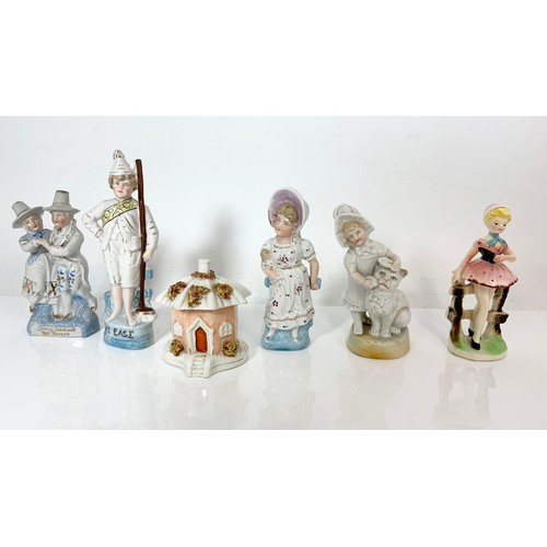 140 - QUANTITY OF PORCELAIN FIGURINES ETC TALLEST 24CM