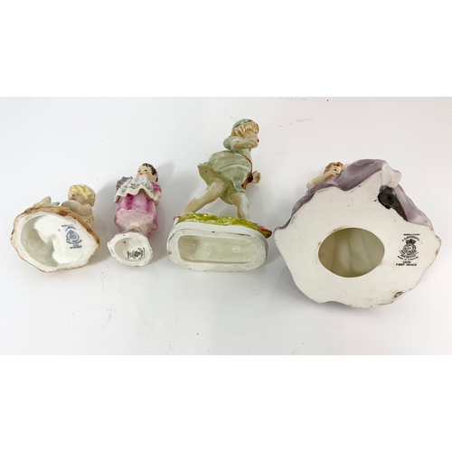 123 - 3 ROYAL WORCESTER FIGURINES FIRST DANCE , MISCHIEF , SPAIN & A PAINTED BLANK