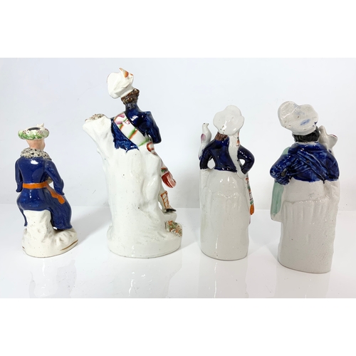 141 - 4 STAFFORDSHIRE FIGURINES TALLEST 27cm