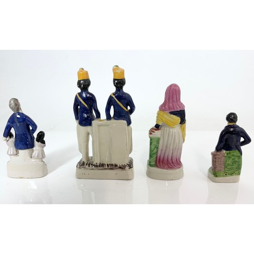 142 - 4 STAFFORDSHIRE FIGURINES TALLEST 20cm