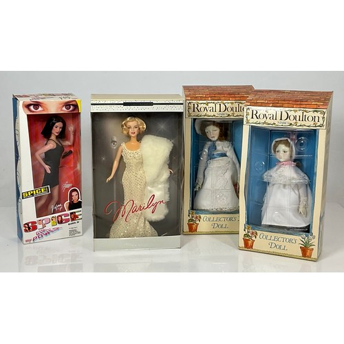 96 - BOXED DOLLS, MARILYN ‘TIMELESS TREASURES BY MATTEL’, SPICE GIRLS OFFICIAL MERCHANDISE VICTORIA AND 2... 