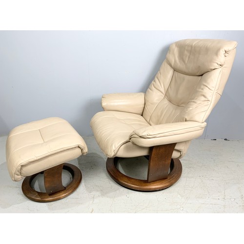 671 - STRESSLESS ARMCHAIR AND FOOTSTOOL