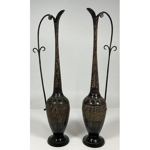 207 - PAIR OF STYLISH JUGS / EWERS APPROX 59CM TALL