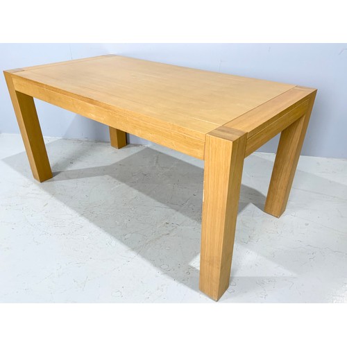 643 - JOHN LAURENCE LIGHT OAK DINING TABLE 160cm x 85cm