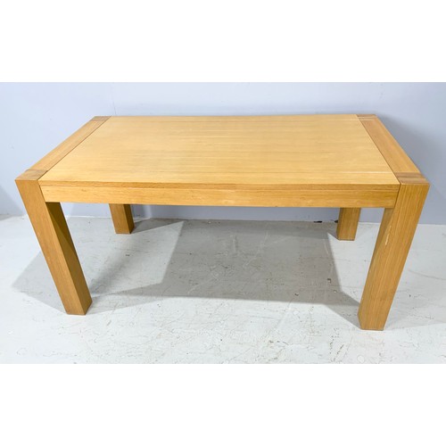 643 - JOHN LAURENCE LIGHT OAK DINING TABLE 160cm x 85cm