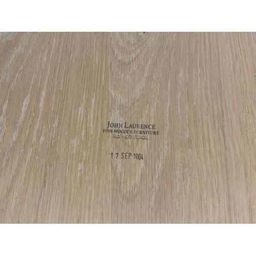 643 - JOHN LAURENCE LIGHT OAK DINING TABLE 160cm x 85cm