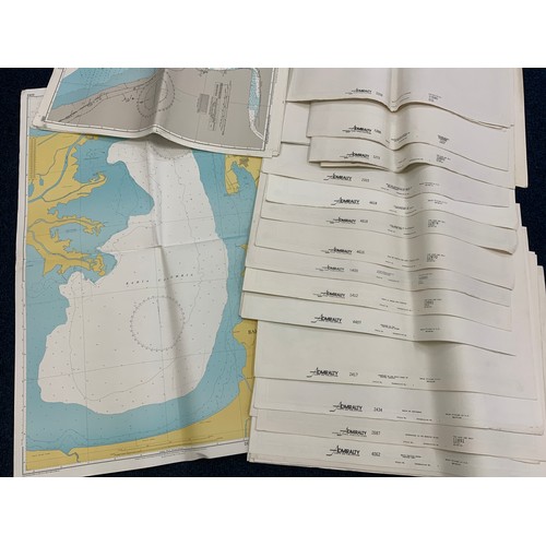 93 - QTY OF ADMIRALTY PUBLISHED NAUTICAL CHARTS, MOST APPEAR OF SOUTH AMERICAN LOCATION