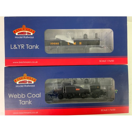 484 - BACHMANN, 2 BOXED LOCOMOTIVES, 31-165 L&Y 2-4-2 TANK 10695 LMS BLACK, 6DCC, & 35-050 LNWR COAL TANK ... 