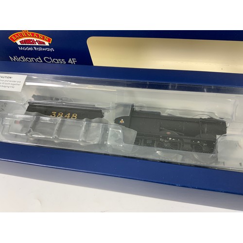 485 - BACHMANN, 2 BOXED LOCOMOTIVES, 31-627B LMS CLASS 3F 3520 LMS BLACK, T/W 31-883 CLASS 4F 3848 LMS BLA... 