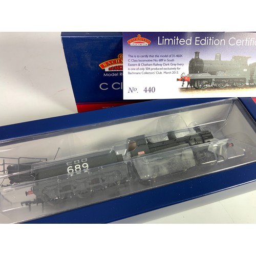 488 - BACHMANN, 2 BOXED MODELS, 31-460K SE&CR C CLASS IN WARTIME GREY, AN EXCLUSIVE LTD EDITION FOR THE BA... 