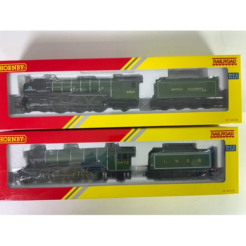 495 - HORNBY RAILROAD, TWO BOXED MODELS, R3086 LNER A1 4472 FLYING SCOTSMAN, & R3060 A1 60163 TORNADO, BOT... 