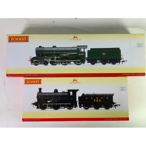 496 - HORNBY TWO EX LNER LOCOMOTIVES, BOTH BOXED, R2922 BR 4-6-0 B17 61650 GRIMSBY TOWN, DCC READY & R3621... 