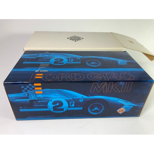 184 - EXOTO BOXED 18043 FORD GT40 #95 WHITE MK II ‘66 DAYTONA, BOXED.