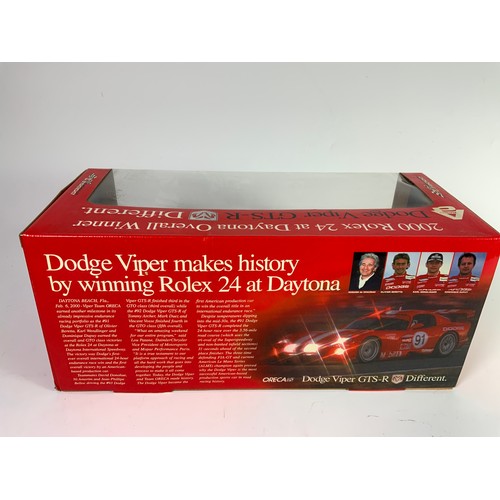 187 - 1:18 BOXED MODEL CARS, AUTO ART ORECA DODGE VIPER GTS-R, #91 DAYTONA 2000