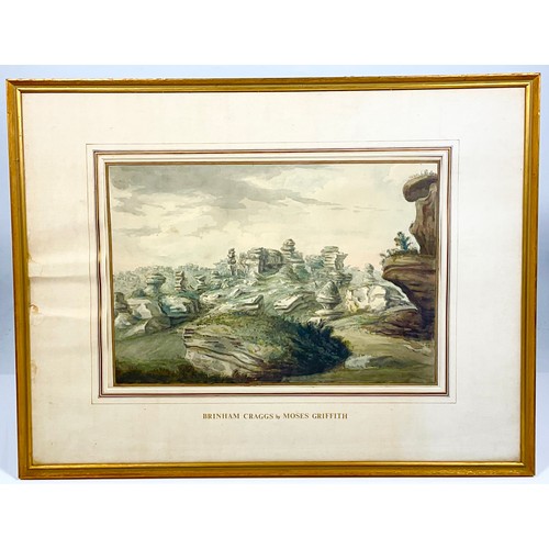 29 - MOSES GRIFFITH (1747-1819), PEN, INK AND WATERCOLOUR ‘BRIMHAM CRAGGS’ LABELLED VERSO ‘FROM THE COLLE... 