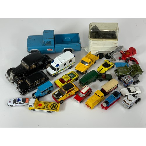 117 - SUNDRY DIECAST, BURAGO, TONKA, MATCHBOX ETC, ALL U/B P/W