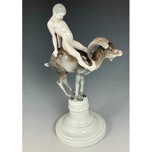 46 - RARE ROSENTHAL FIGURE ‘CAPRICCIO’, MARKED TO BASE ‘FERD. LIEBERMANN’, approx. 30.5cm TALL