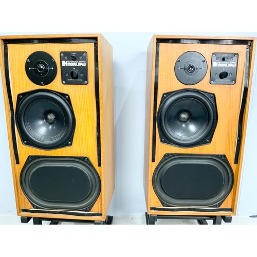 128 - PR. KEF REFERENCE SERIES, MODEL 104 aB SPEAKERS ON STANDS