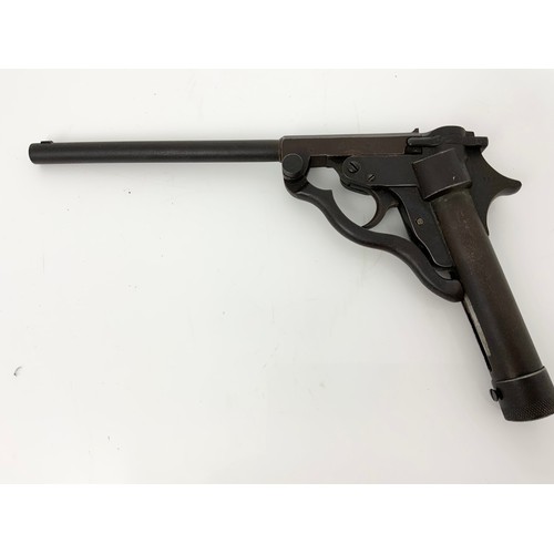 164 - AN UNUSUAL VINTAGE AIR PISTOL, BELIEVED TO BE A LINCOLN JEFFERIES, BIRMINGHAM, SCARCE .177 BREAK-BAR... 