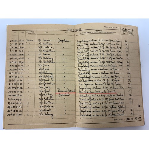 154 - MILITARY INTEREST, AIR FORCES IN INDIA OBSERVER’S & AIR GUNNERS FLYING LOG BOOK TO 1285321 SGT P HAD... 