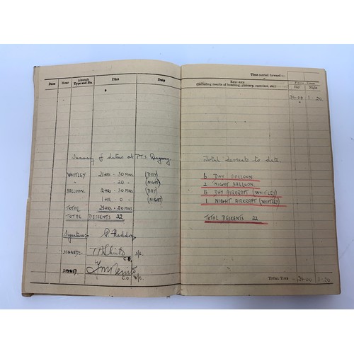 154 - MILITARY INTEREST, AIR FORCES IN INDIA OBSERVER’S & AIR GUNNERS FLYING LOG BOOK TO 1285321 SGT P HAD... 