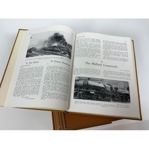 246 - HISTORICAL RAILWAY BOOKS, 10 BOUND VOLUMES OF RAILWAYS C.1939 TO 1949, RARE TITLES